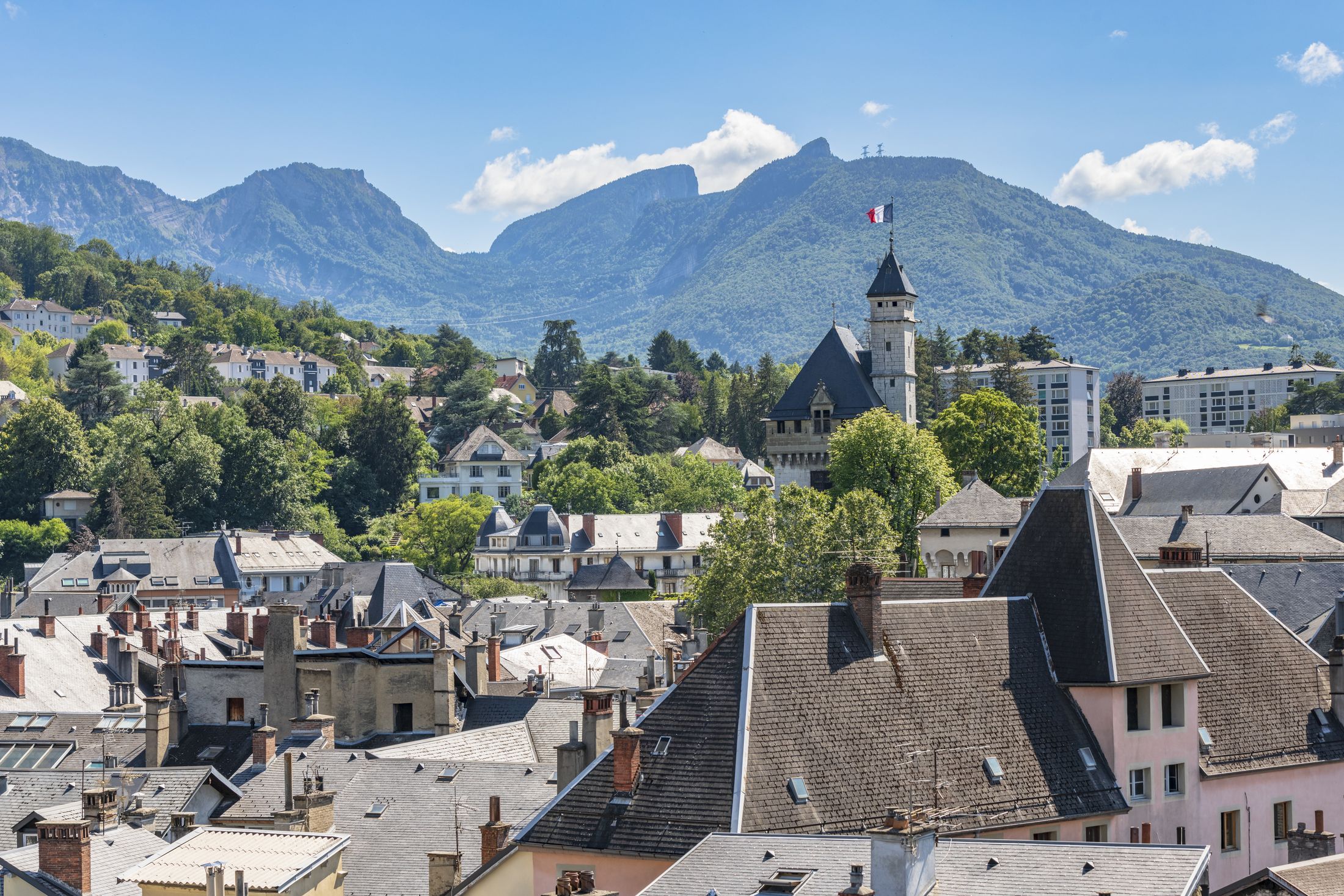 Vue de Chambéry et ses montagnes 