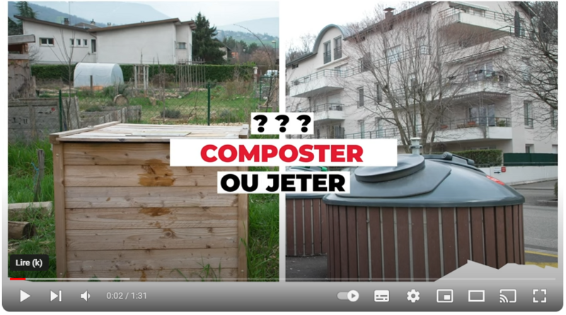 Miniature de la vidéo composter ou jeter crée par Grand Chambéry.