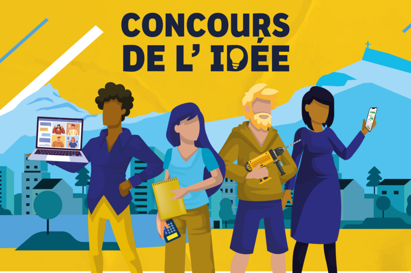 Personnes de différentes cultures qui tiennent des objets évoquant des idées de projets entrepreneuriaux