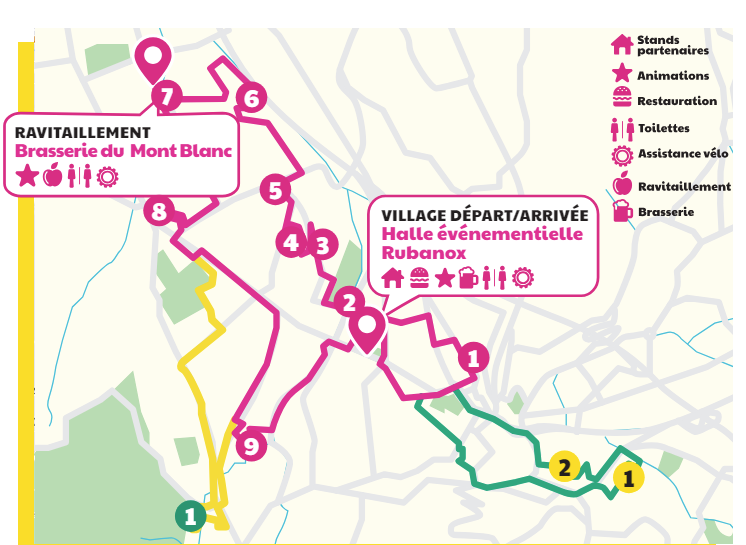 Parcours du Vélotour de Grand Chambéry. 