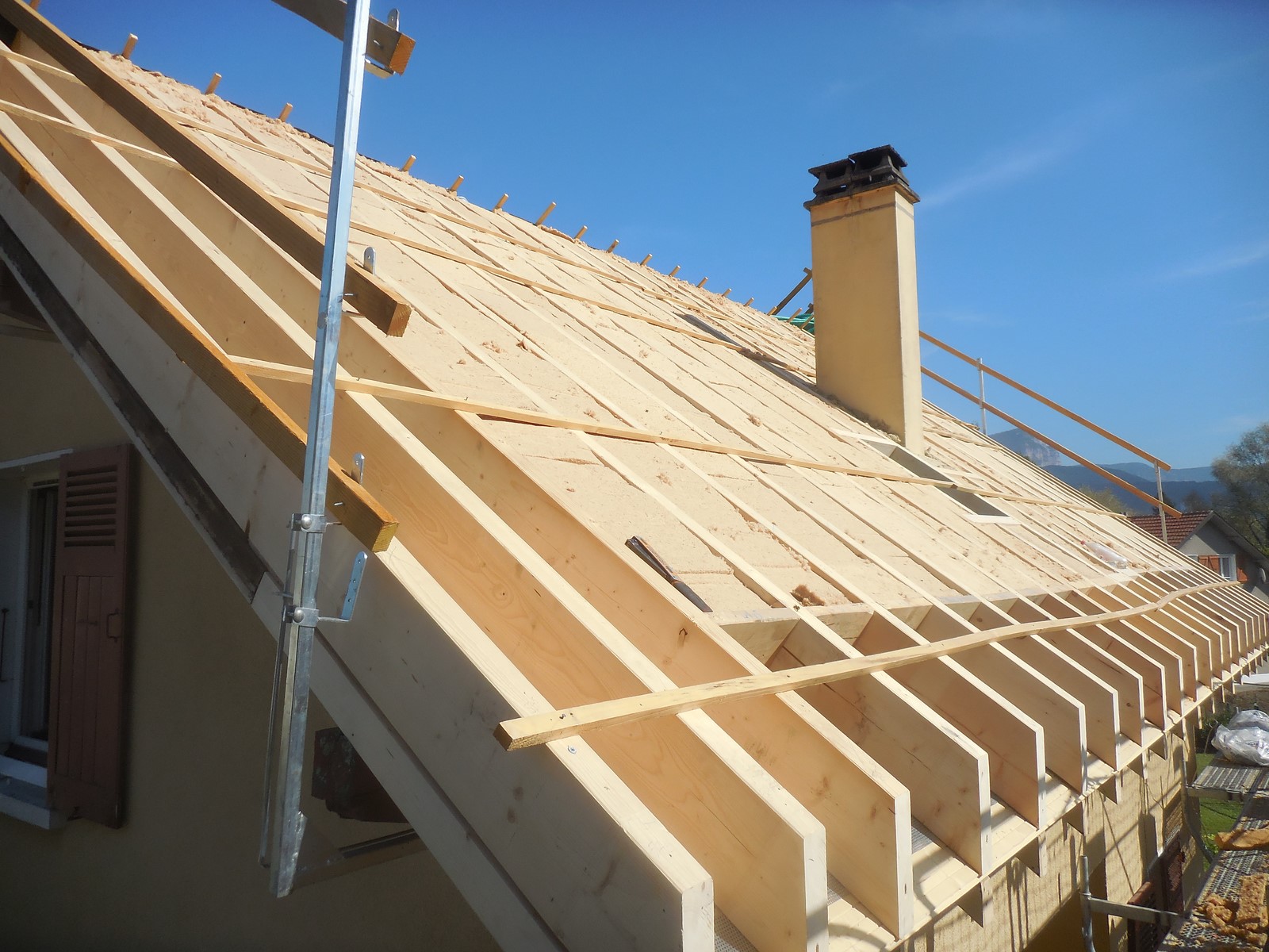 Réfection d'une toiture d'une maison dans les Bauges